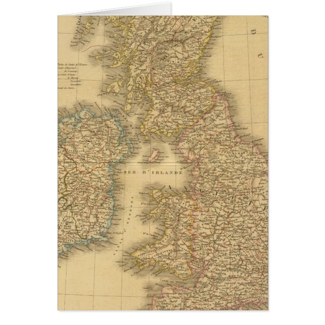Carte des îles britanniques (Devant)