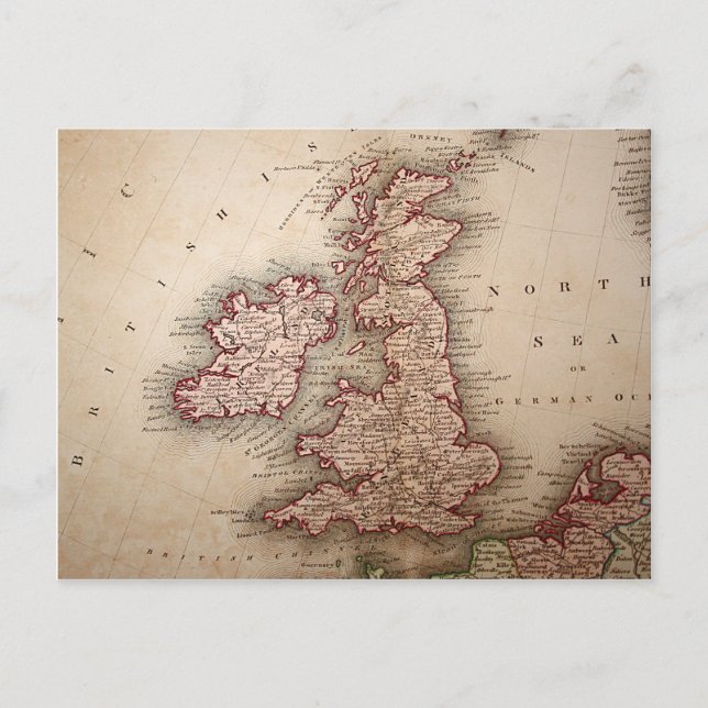 Carte des îles britanniques (Devant)