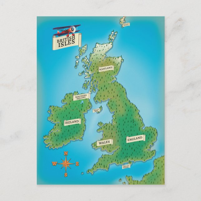 Carte des îles britanniques (Devant)