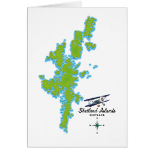 Carte des îles Shetland