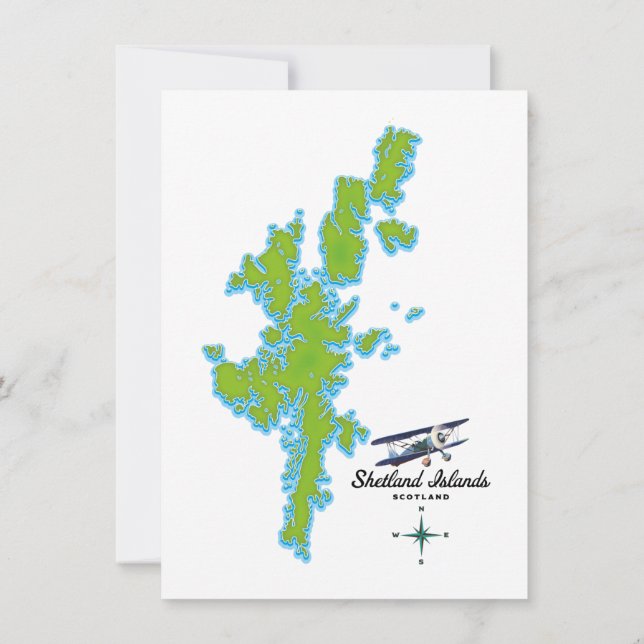 Carte des îles Shetland (Dos)
