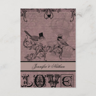 Carte des inséparables RSVP de mariage