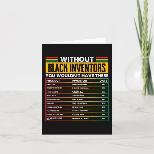 Carte Des inventeurs noirs oubliés Mois de l'histoire no (Devant)