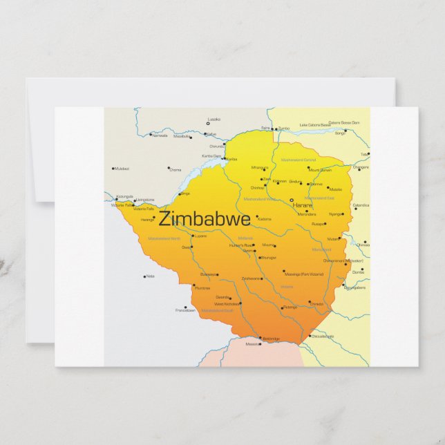 Carte des invitations au Zimbabwe (Devant)