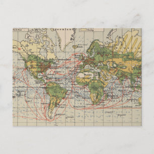 Carte des itinéraires de navigation vintages dans 
