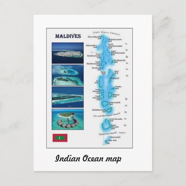 Carte des Maldives (Devant)