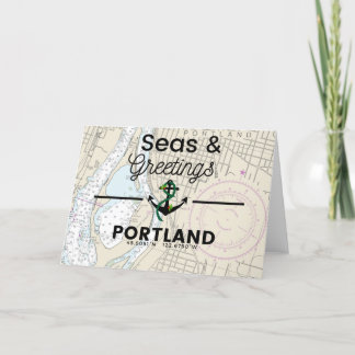 Carte des mers et des salutations - Portland