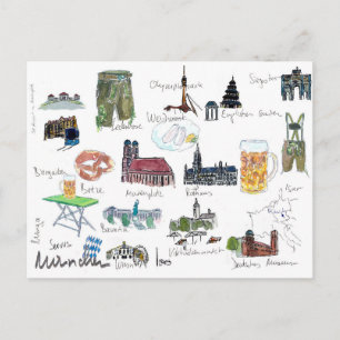 Carte des monuments de Munich Bavaria