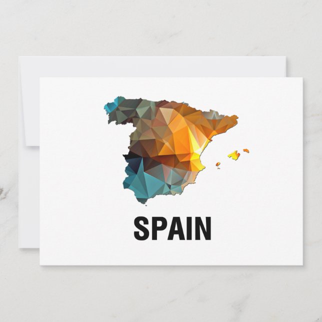 Carte des mosaïques de Polygone en Espagne (Devant)