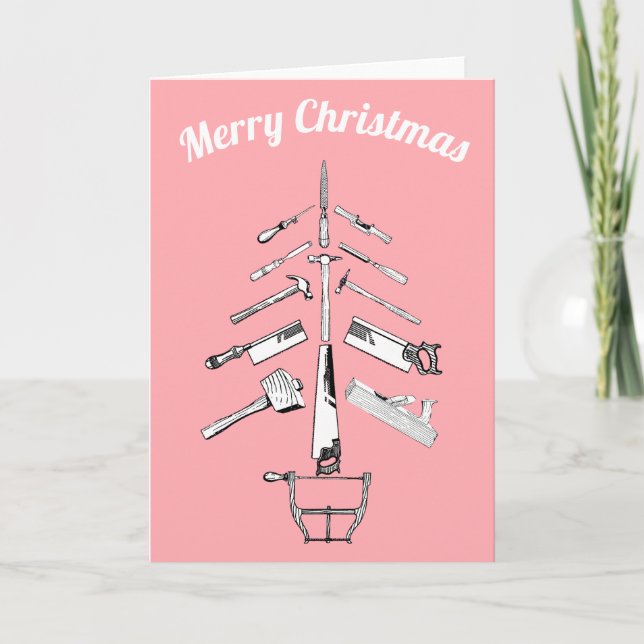 Carte des outils de menuiserie vintage (Devant)