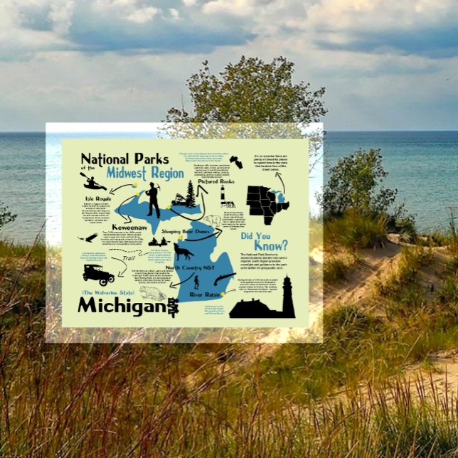 Carte des parcs nationaux du Michigan (Créateur téléchargé)