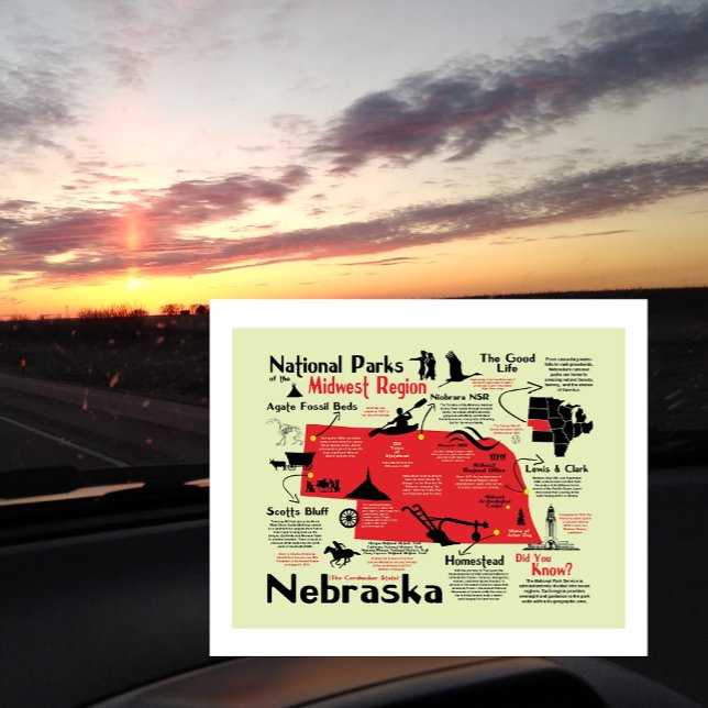 Carte des parcs nationaux du Nebraska (Créateur téléchargé)