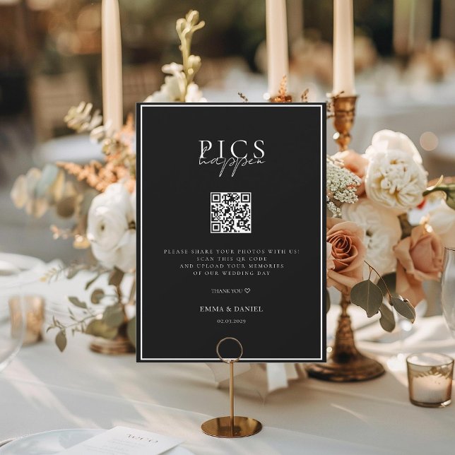 Carte DES PHOTOS SE PRODUISENT ! Galerie de Mariage noir (Créateur téléchargé)