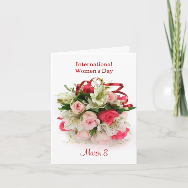 Carte des roses et des lys de la Journée internati (Devant)