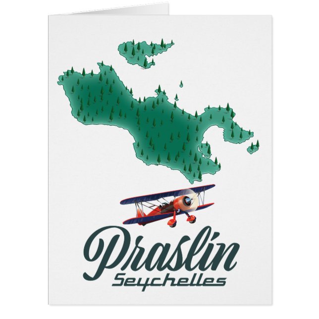Carte des Seychelles de Praslin (Devant)