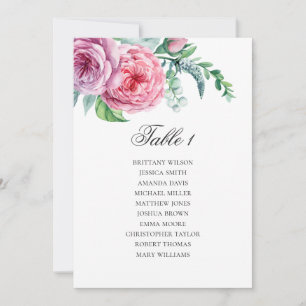Carte des sièges mariages Boho. Plan de table bohè