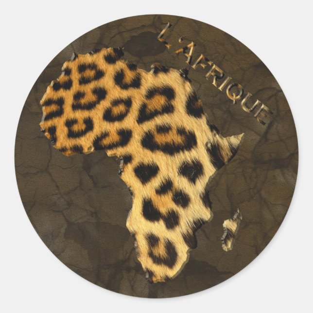 Carte des spots Leopard de la série AFRICA Sticker (Devant)