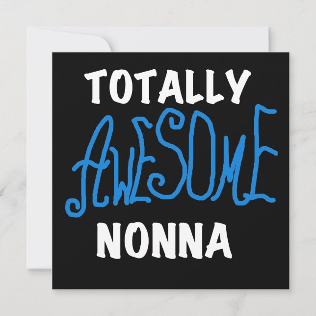 Carte Des T-shirts et cadeaux Nonna Blue totalement géni (Devant)