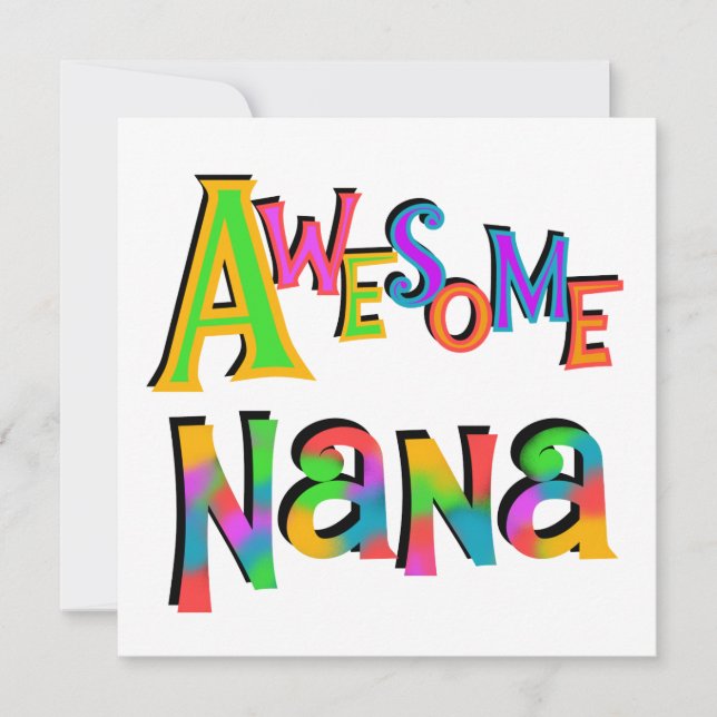 Carte Des T-shirts et cadeaux superbes Nana (Devant)