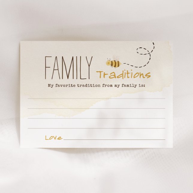 Carte des traditions de la famille du Baby shower  (Créateur téléchargé)