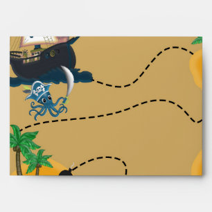 Carte des trésors de pirates Enveloppes de fête d'