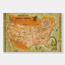 Carte des tribus amérindiennes