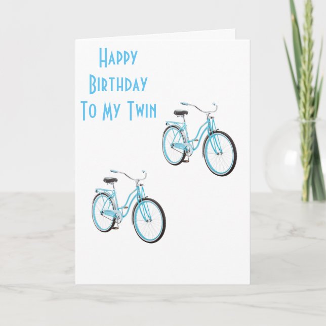 CARTE DES VÉLOS POUR MON "TWIN" AVEC DOUBLES SOUHAITS AU (Devant)
