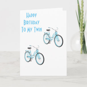 CARTE DES VÉLOS POUR MON "TWIN" AVEC DOUBLES SOUHAITS AU