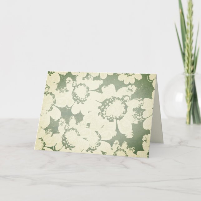 Carte Désactivé Floral blanc N'importe quelle occasion C (Devant)
