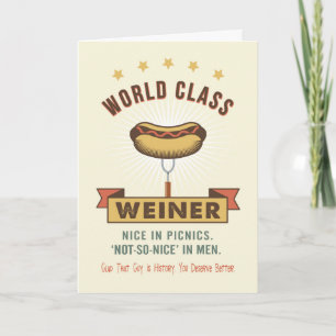 Carte Désactiver l'encouragement, Weiner de classe mondi