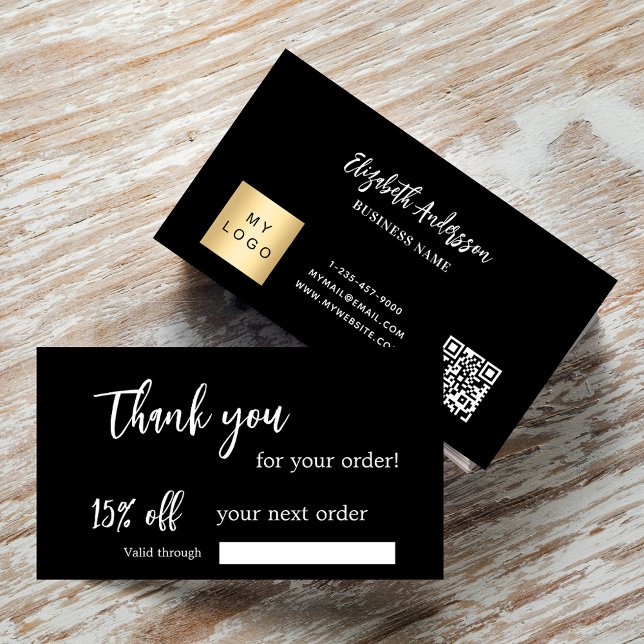 Carte d'escompte de logo commercial de code qr noi (Créateur téléchargé)