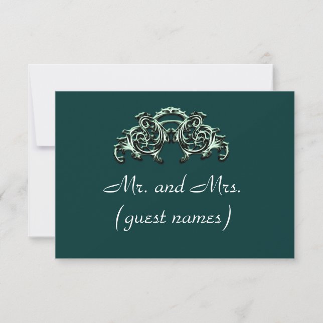 CARTE D'ESCORT ÉLÉGANTE DE MARIAGE (Devant)