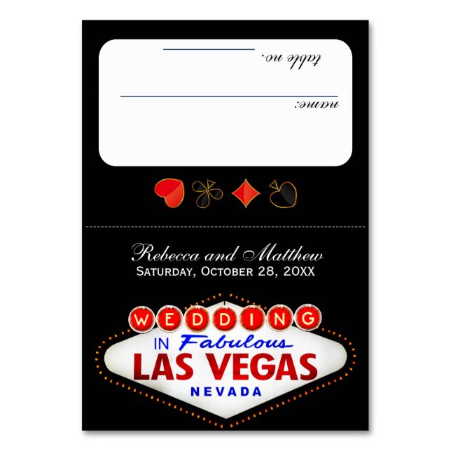 Carte d'escorte de réception de mariage Las Vegas  (Par défaut)