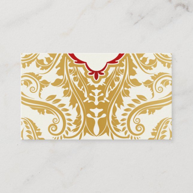 Carte d'escorte de table à fleurs d'or (Devant)