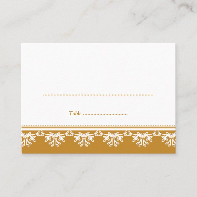 Carte d'escorte du mariage frontalier Brown filigr (Devant)