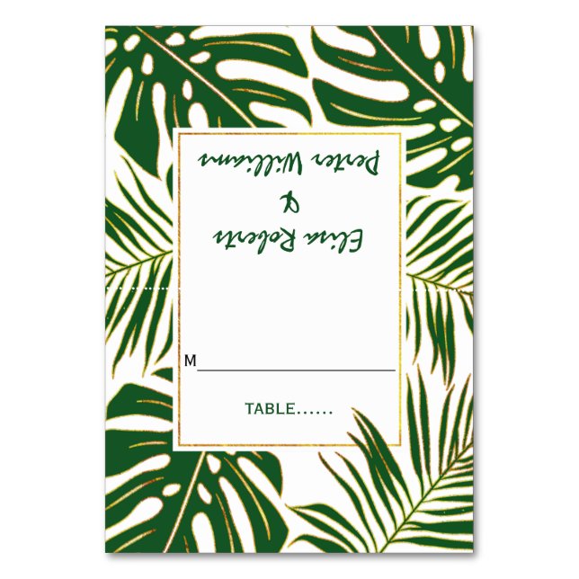 Carte d'escorte moderne feuille tropicale (Par défaut)