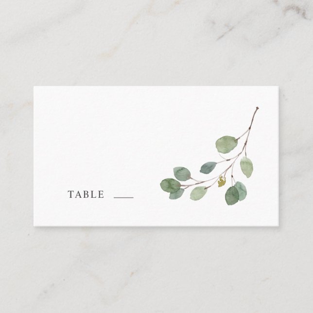 Carte d'escorte simple Mariage botanique (Devant)