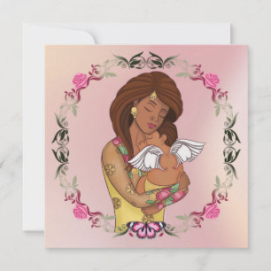 Carte Desi mom holding her angel baby