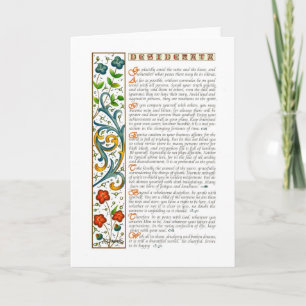 Carte DESIDERATA