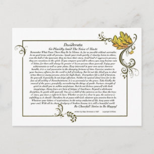 Carte DESIDERATA par Max Ehrmann-Autumn Leaves