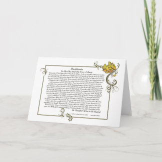 Carte DESIDERATA par Max Ehrmann - Feuilles d'auto