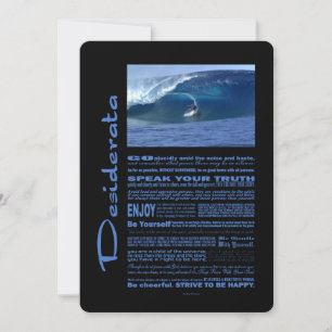 Carte Desiderata Poem Surf À Hawaii