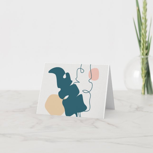 Carte Design à feuilles dorées (Devant)