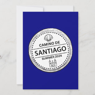 Carte Design Camino de Santiago "Passeport Stamp"