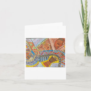 Carte Design coloré d'inspiration africaine