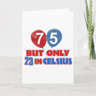 Carte Design d'anniversaire de 75 ans