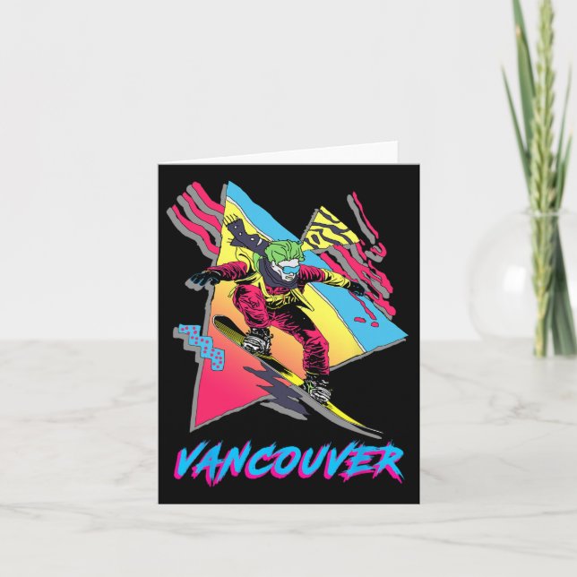 Carte Design d'aventure de snowboard de Vancouver (Devant)