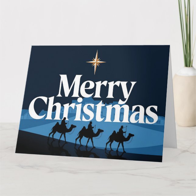 Carte Design de Noël élégant - L'étoile de Bethléem (Devant)