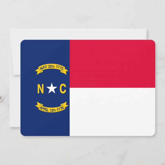 Carte Design du drapeau de l'État de Caroline du Nord (Devant)