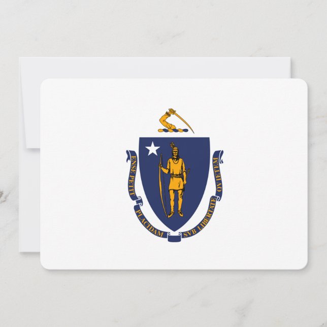 Carte Design du drapeau d'État du Massachusetts (Devant)